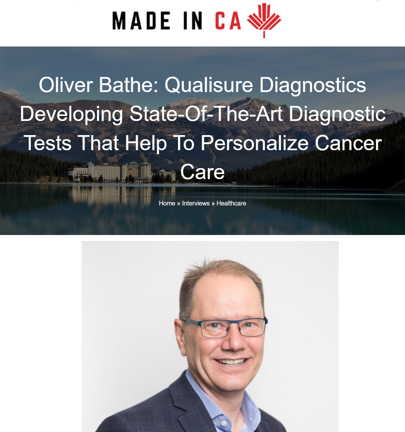 Read more about the article Oliver Bathe: Qualisure Diagnostics Developing State-Of-The-Art Diagnostic Tests That Help To Personalize Cancer Care
